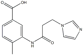 3-{[3-(1H-imidazol-1-yl)propanoyl]amino}-4-methylbenzoic acid Structure