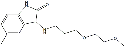 3-{[3-(2-methoxyethoxy)propyl]amino}-5-methyl-2,3-dihydro-1H-indol-2-one,,结构式