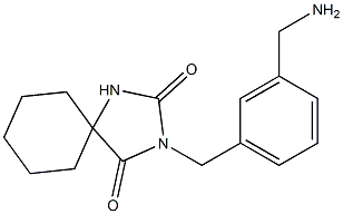 3-{[3-(aminomethyl)phenyl]methyl}-1,3-diazaspiro[4.5]decane-2,4-dione Structure