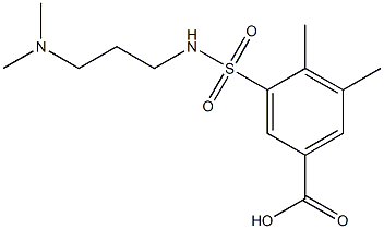 3-{[3-(dimethylamino)propyl]sulfamoyl}-4,5-dimethylbenzoic acid,,结构式