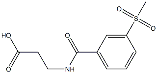 3-{[3-(methylsulfonyl)benzoyl]amino}propanoic acid 结构式