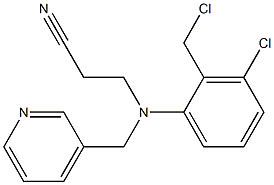 3-{[3-chloro-2-(chloromethyl)phenyl](pyridin-3-ylmethyl)amino}propanenitrile Structure