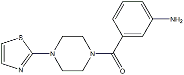 3-{[4-(1,3-thiazol-2-yl)piperazin-1-yl]carbonyl}aniline Structure