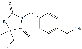  3-{[4-(aminomethyl)-2-fluorophenyl]methyl}-5-ethyl-5-methylimidazolidine-2,4-dione