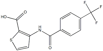 3-{[4-(trifluoromethyl)benzene]amido}thiophene-2-carboxylic acid,,结构式