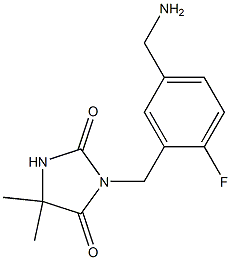 3-{[5-(aminomethyl)-2-fluorophenyl]methyl}-5,5-dimethylimidazolidine-2,4-dione