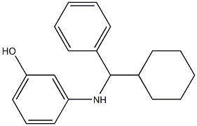 3-{[cyclohexyl(phenyl)methyl]amino}phenol Structure