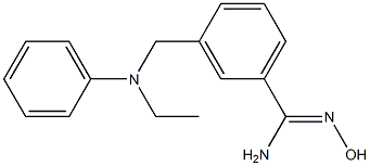 3-{[ethyl(phenyl)amino]methyl}-N'-hydroxybenzenecarboximidamide Structure