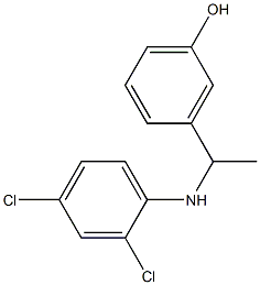 3-{1-[(2,4-dichlorophenyl)amino]ethyl}phenol Structure