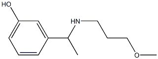 3-{1-[(3-methoxypropyl)amino]ethyl}phenol,,结构式