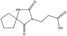 3-{2,4-dioxo-1,3-diazaspiro[4.4]nonan-3-yl}propanoic acid Struktur