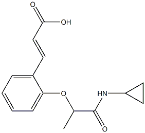 3-{2-[1-(cyclopropylcarbamoyl)ethoxy]phenyl}prop-2-enoic acid Structure
