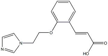 3-{2-[2-(1H-imidazol-1-yl)ethoxy]phenyl}prop-2-enoic acid 化学構造式