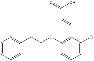 3-{2-chloro-6-[2-(pyridin-2-yl)ethoxy]phenyl}prop-2-enoic acid Structure