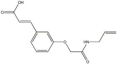 3-{3-[(prop-2-en-1-ylcarbamoyl)methoxy]phenyl}prop-2-enoic acid Struktur