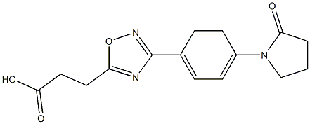 3-{3-[4-(2-oxopyrrolidin-1-yl)phenyl]-1,2,4-oxadiazol-5-yl}propanoic acid Structure