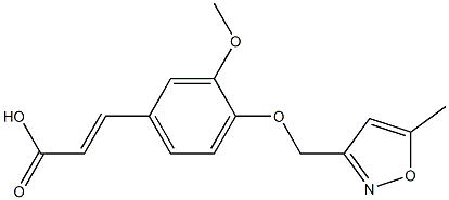 3-{3-methoxy-4-[(5-methyl-1,2-oxazol-3-yl)methoxy]phenyl}prop-2-enoic acid Structure