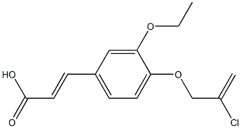 3-{4-[(2-chloroprop-2-en-1-yl)oxy]-3-ethoxyphenyl}prop-2-enoic acid Struktur