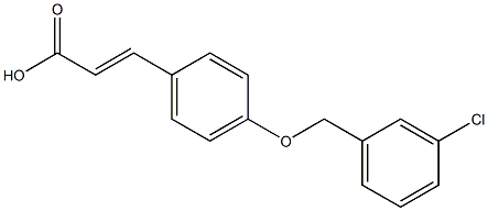 3-{4-[(3-chlorophenyl)methoxy]phenyl}prop-2-enoic acid Structure