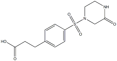 3-{4-[(3-oxopiperazine-1-)sulfonyl]phenyl}propanoic acid Structure