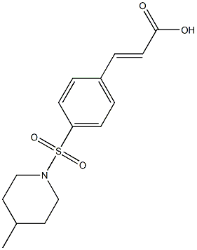 3-{4-[(4-methylpiperidine-1-)sulfonyl]phenyl}prop-2-enoic acid Structure