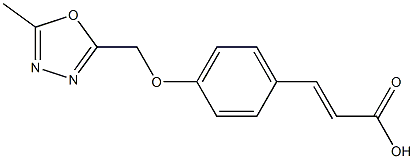 3-{4-[(5-methyl-1,3,4-oxadiazol-2-yl)methoxy]phenyl}prop-2-enoic acid,,结构式