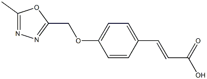 3-{4-[(5-methyl-1,3,4-oxadiazol-2-yl)methoxy]phenyl}prop-2-enoic acid Structure