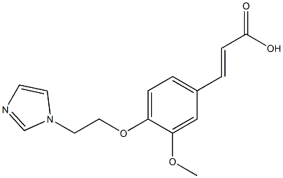 3-{4-[2-(1H-imidazol-1-yl)ethoxy]-3-methoxyphenyl}prop-2-enoic acid Structure