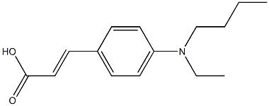 3-{4-[butyl(ethyl)amino]phenyl}prop-2-enoic acid,,结构式