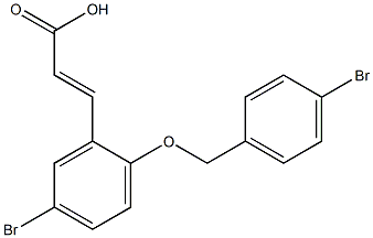 3-{5-bromo-2-[(4-bromophenyl)methoxy]phenyl}prop-2-enoic acid Structure