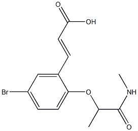 3-{5-bromo-2-[1-(methylcarbamoyl)ethoxy]phenyl}prop-2-enoic acid Structure