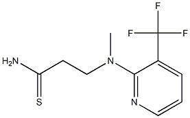 3-{methyl[3-(trifluoromethyl)pyridin-2-yl]amino}propanethioamide,,结构式