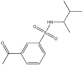  3-acetyl-N-(3-methylbutan-2-yl)benzene-1-sulfonamide