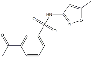 3-acetyl-N-(5-methyl-1,2-oxazol-3-yl)benzene-1-sulfonamide Structure