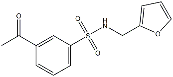 3-acetyl-N-(furan-2-ylmethyl)benzene-1-sulfonamide Structure