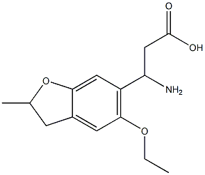 3-amino-3-(5-ethoxy-2-methyl-2,3-dihydro-1-benzofuran-6-yl)propanoic acid Struktur