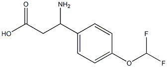 3-amino-3-[4-(difluoromethoxy)phenyl]propanoic acid 结构式
