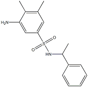 3-amino-4,5-dimethyl-N-(1-phenylethyl)benzene-1-sulfonamide