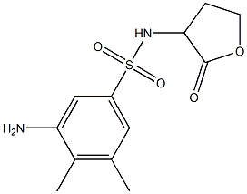 3-amino-4,5-dimethyl-N-(2-oxooxolan-3-yl)benzene-1-sulfonamide Struktur