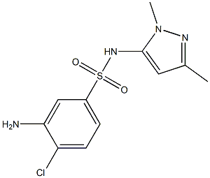 3-amino-4-chloro-N-(1,3-dimethyl-1H-pyrazol-5-yl)benzene-1-sulfonamide