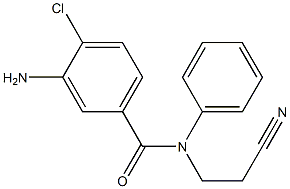 3-amino-4-chloro-N-(2-cyanoethyl)-N-phenylbenzamide,,结构式