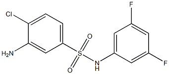 3-amino-4-chloro-N-(3,5-difluorophenyl)benzene-1-sulfonamide,,结构式