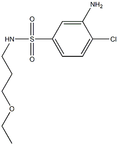 3-amino-4-chloro-N-(3-ethoxypropyl)benzene-1-sulfonamide,,结构式