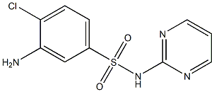 3-amino-4-chloro-N-(pyrimidin-2-yl)benzene-1-sulfonamide Struktur