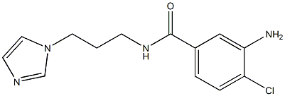 3-amino-4-chloro-N-[3-(1H-imidazol-1-yl)propyl]benzamide 化学構造式