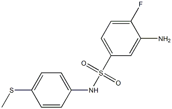 3-amino-4-fluoro-N-[4-(methylsulfanyl)phenyl]benzene-1-sulfonamide Structure