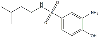 3-amino-4-hydroxy-N-(3-methylbutyl)benzene-1-sulfonamide Struktur