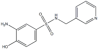 3-amino-4-hydroxy-N-(pyridin-3-ylmethyl)benzene-1-sulfonamide Struktur