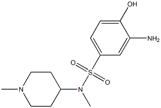 3-amino-4-hydroxy-N-methyl-N-(1-methylpiperidin-4-yl)benzene-1-sulfonamide