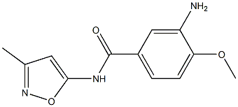 3-amino-4-methoxy-N-(3-methyl-1,2-oxazol-5-yl)benzamide 结构式